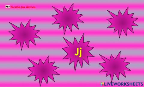 Jj: Silabas - escribir