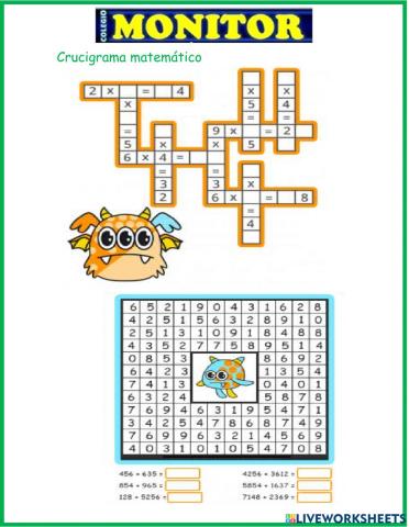 Crucigrama matemático