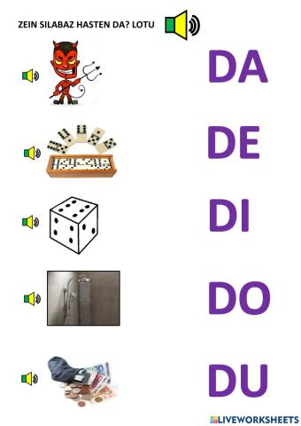 Zein silabaz hasten da? D