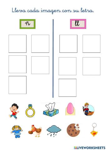 Discrimación de la ñ y la ll