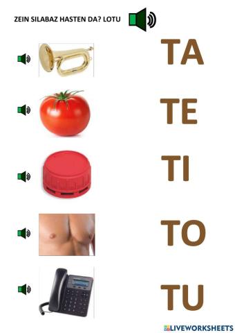 Zein silabaz hasten da? T