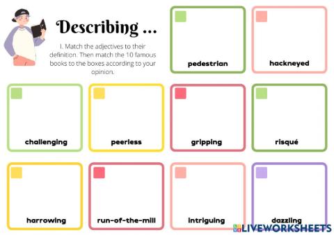 Adjectives to describe books