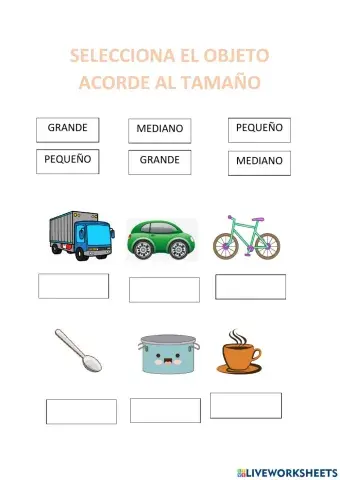 Grande mediano pequeño