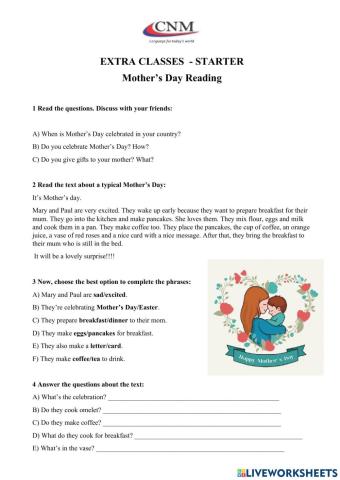 Mother's Day reading