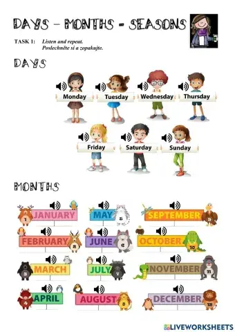 Days - months - seasons