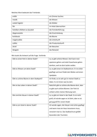 Informationen üebr die Stadt - Ung. Deutsch