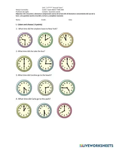 Class 7 unit 2 6th grade