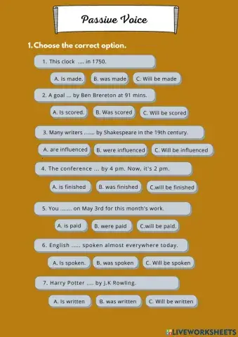 Passive Voice (Simple Tenses)