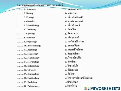 แขนงชีววิทยา