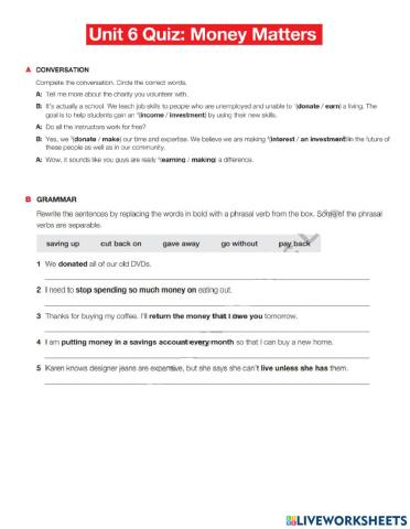 KN4 U6 Grammar and Vocabulary Review
