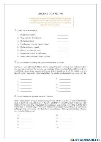 Checking and Correcting