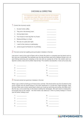 Checking and Correcting