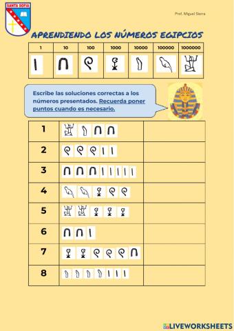 Números egipcios 2
