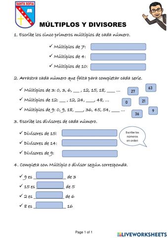 Multiplos y divisores