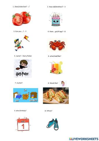 Questions - pictures