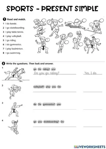 Sports and Present simple (World Explorers 1)