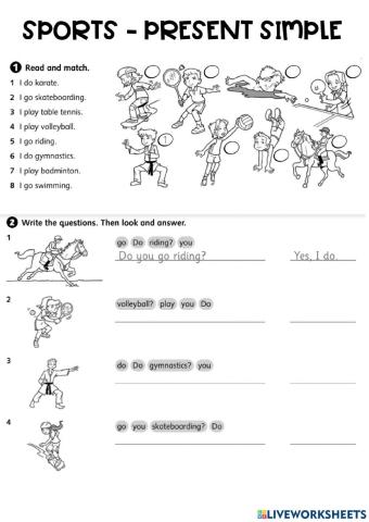 Sports and Present simple (World Explorers 1)