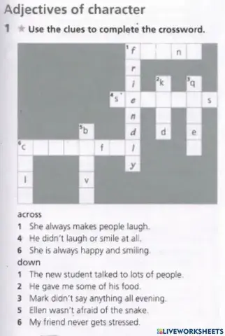 Adjectives of character