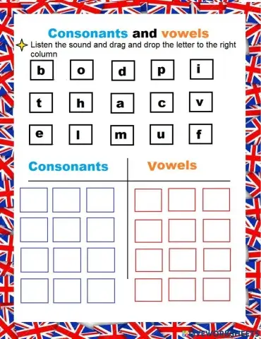 Consonants and vowels