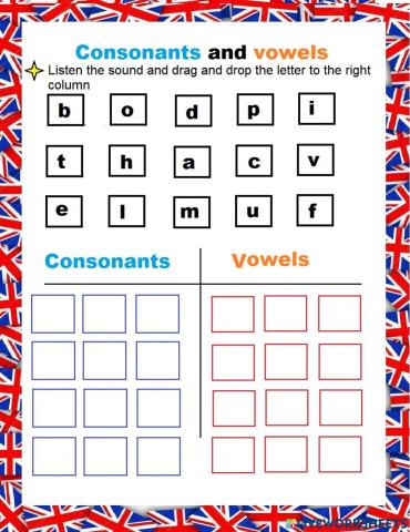 Consonants and vowels