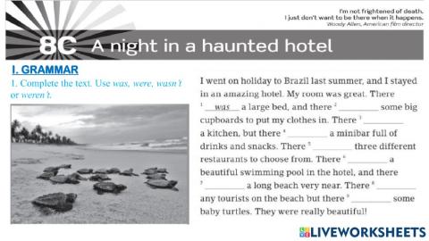 UNIT 8C: A night in a haunted hotel