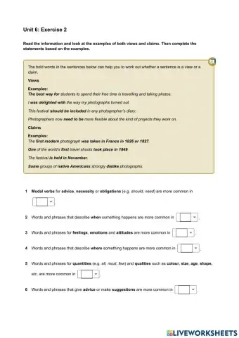 Mindset IELTS 1 - Reading Skills Modules - Unit 6 Ex2