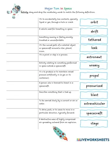 Reading -Major Tom in Space-