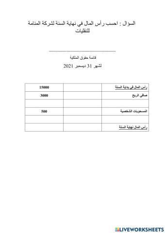 القوائم المالية