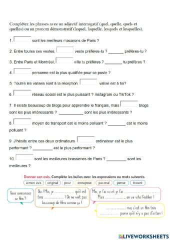 Ado 4 - module 3 leçon 2 P2 -devoir
