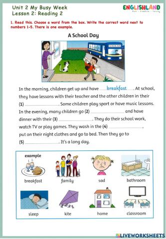 U2 Lesson 3 Reading handout 2