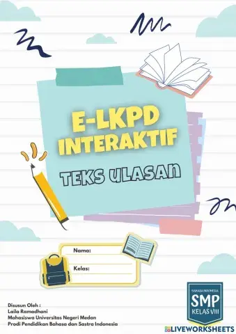 E-lkpd interaktif teks ulasan