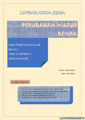 Perubahan Wujud Benda