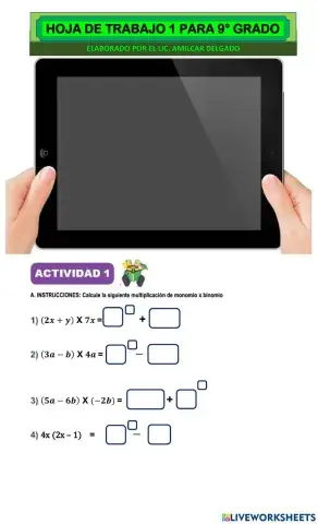 Multiplicación- División de un Polinomio por un Monomio