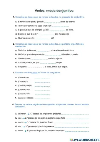 Verbo- Modo conjuntivo