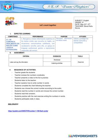 Let's count together