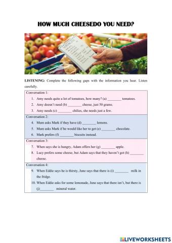 S2A1 How much cheese do you need?