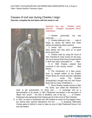 Charles I - Causes of civil war