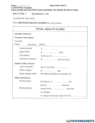 Practice test 7