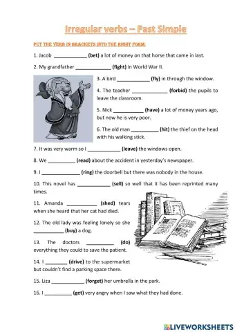 Simple past irregular verbs