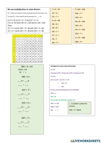 CHILL5 Division Distributive Law Set 2D
