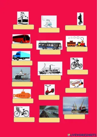 CDJ - dopravní prostředky - česky - psaní