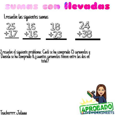 Sumas con llevadas