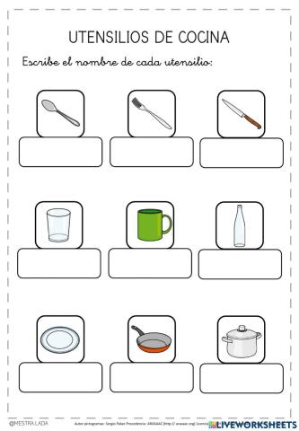 Utensilios de cocina