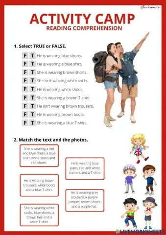 Is wearing reading comprehension