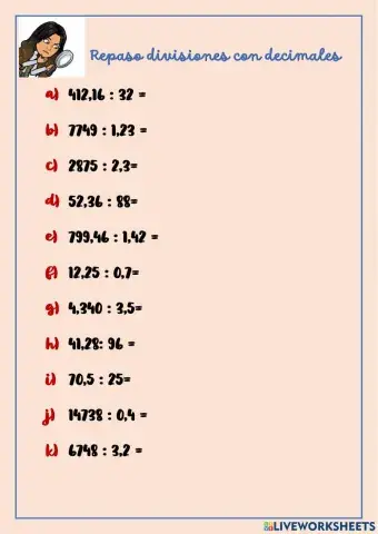 Divisiones con decimales