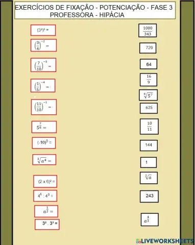Potenciação com raízes fase 3