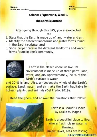 The Earth’s Surface