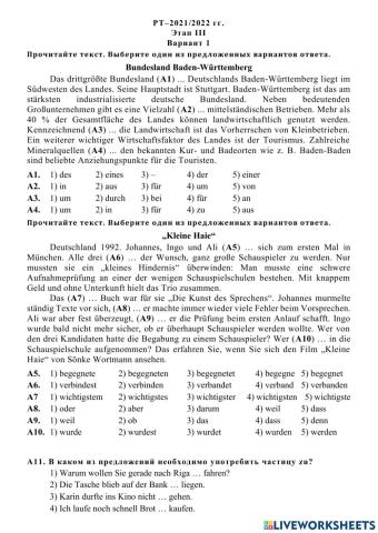 Подготовка к ЦТ 2022-3