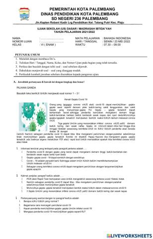Soal usp bahasa indonesia