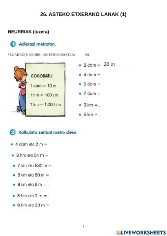 Etxerako lanak geometria